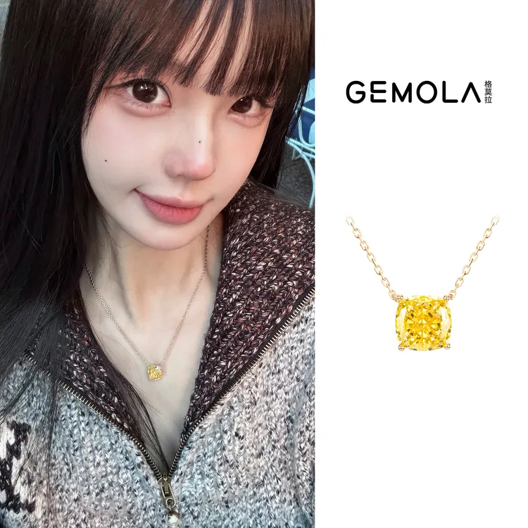 GEMOLA/格莫拉 叛逆千金风金色梦境方糖锁骨项链