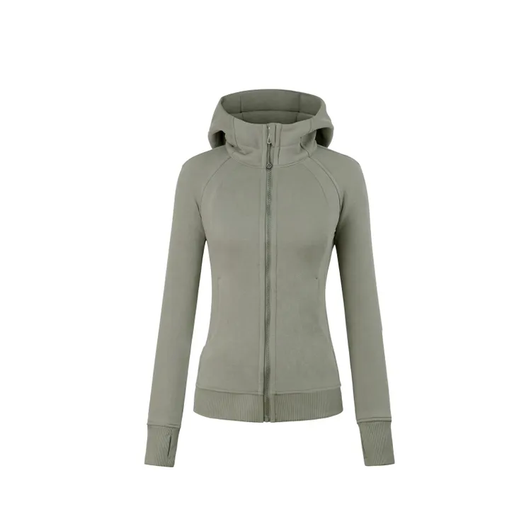 lulu同款scuba连帽外套 加绒长袖修身秋款显瘦百搭出游运动卫衣