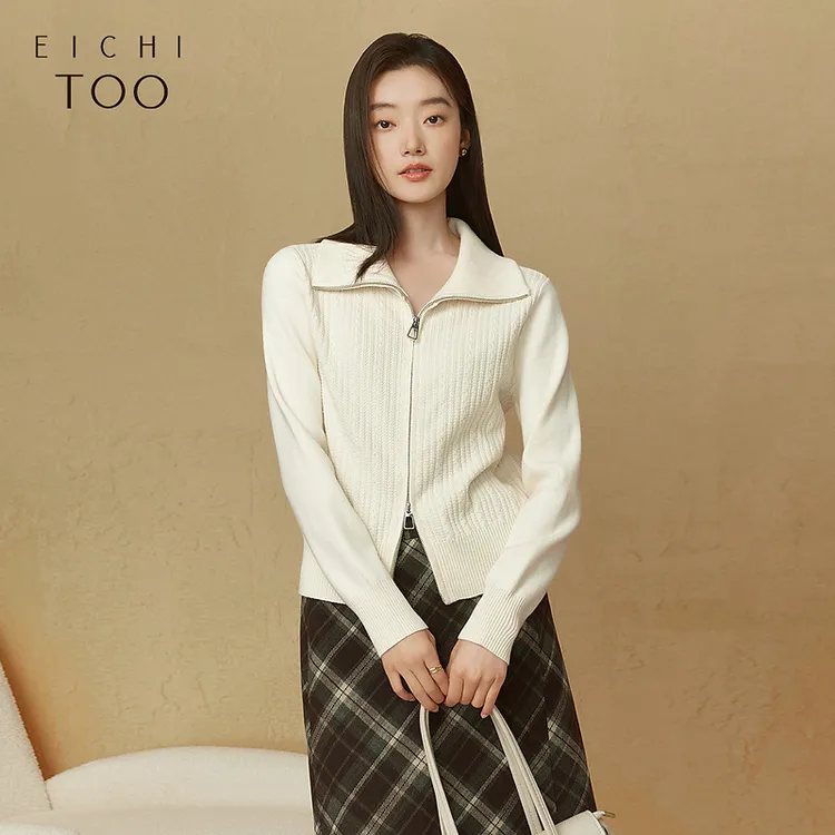 A爱居兔新款休闲时尚简约大气针织衫外套EWZSJ3P008A