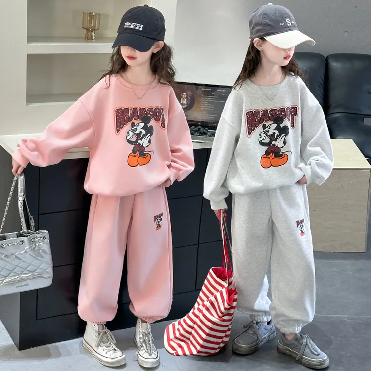 春秋女童套装2025新款小公主洋气春装卫衣日系穿搭儿童运动两件套