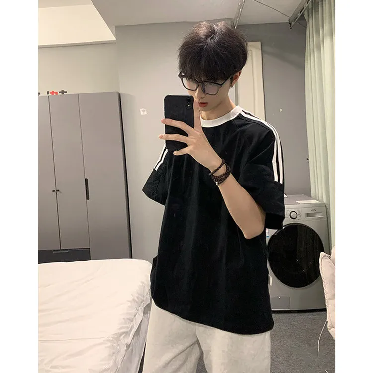 WSYYQIUYI重磅短袖T恤男夏季男生2025百搭新款宽松男款纯棉上衣