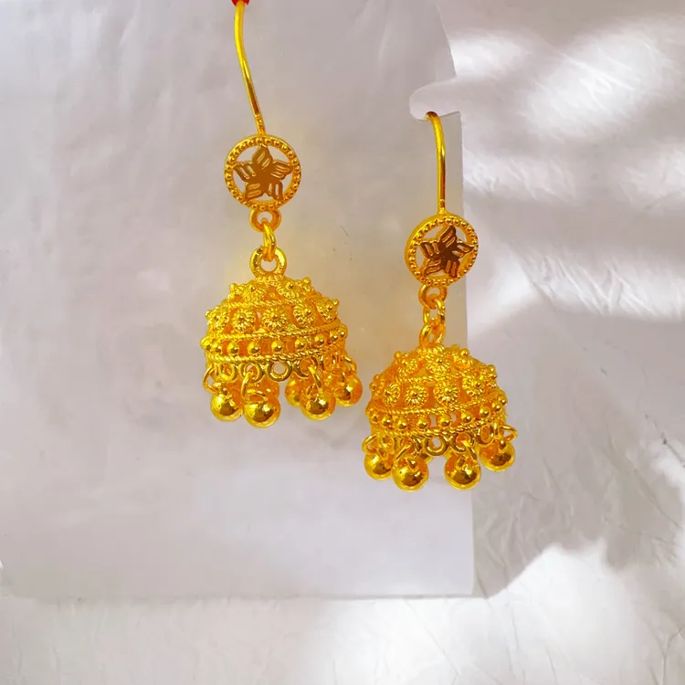 合金无非金属耳饰 MG 时尚小铃铛耳环0.10g