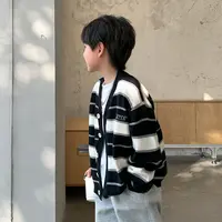 海妈家男童毛衣开衫春秋洋气儿童2025新款上衣童装外穿春|24ap02
