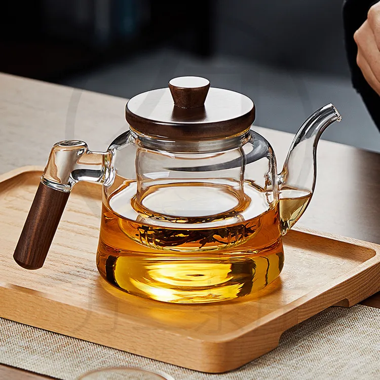 国潮新款蒸茶壶煮茶壶高硼硅玻璃蒸煮两用茶水分离家用大茶道用品