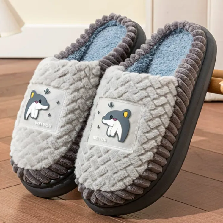 2025棉拖鞋男士冬季新款情侣加厚底女毛毛室内家居保暖棉拖鞋