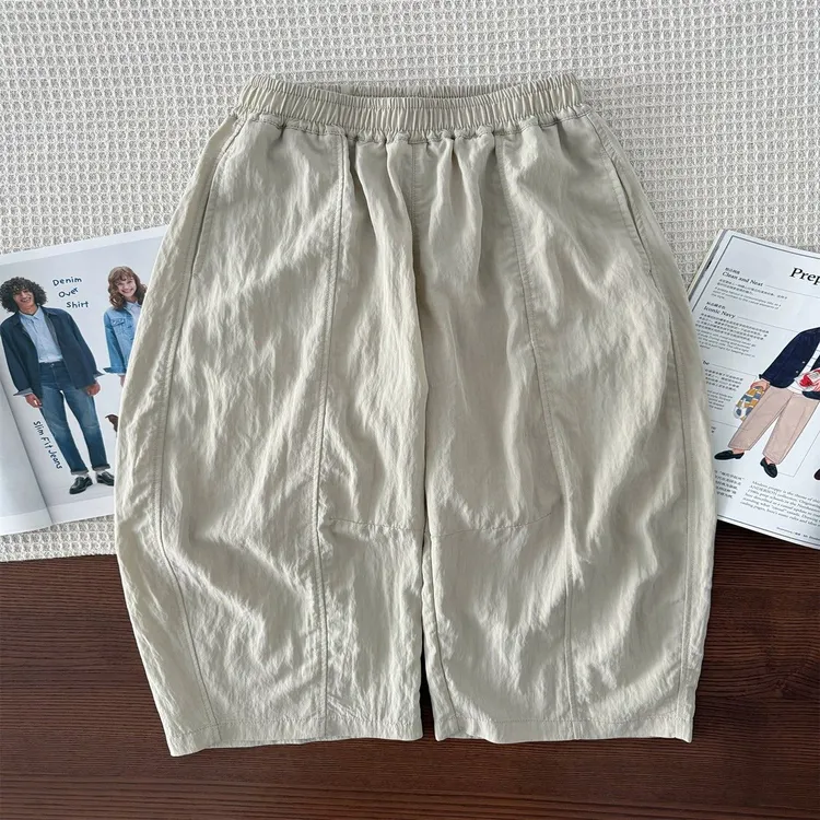 日系 轻薄软~男童夏季冰感阔腿休闲裤中大童防蚊裤九分裤速干裤子