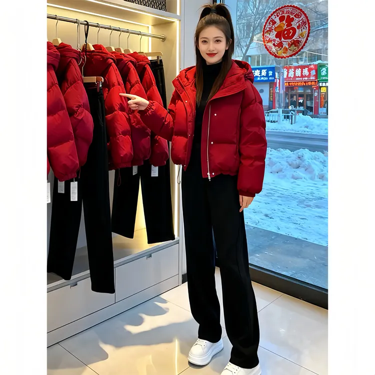 【新年战袍】本命年红色棉服女2026冬季新款时尚棉衣洋气女装
