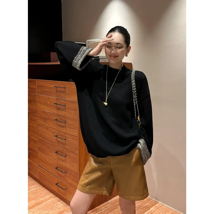 AME 手工坊彩纱毛衣 小香风绵羊毛混纺手工坊系列毛衣ZD11SMYL899