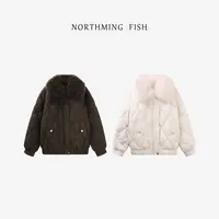 NorthMing fish「温暖已至」保暖实穿 质感腔调满满带毛领鹅绒服