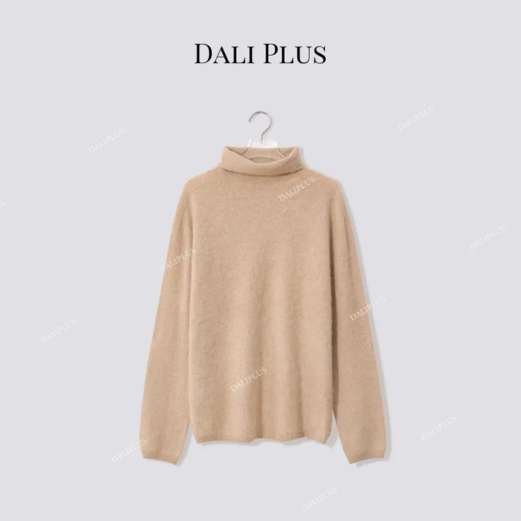 DALI PLUS“山羊绒拉绒毛衣”堆堆领百搭款针织-D5MM3207