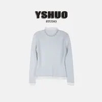 YSHUO【氧气特调】甜美减龄气质拼接蕾丝针织显瘦洋气氛围上衣25650