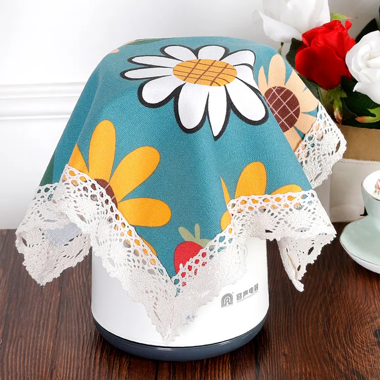 空气炸锅电饭煲热水壶防尘罩田园布艺扫地机器人打印机多用途盖巾