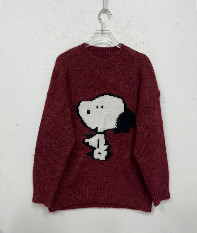 【广州微姐】秋冬时尚韩版卡通圆领长袖针织衫50161