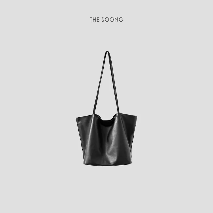 THESOONG|经典胎羊皮细腻纹理感百搭大容量托特包HWBB7497