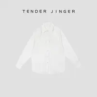 Tender Jinger【南法度假】翻领刺绣亚麻混纺长袖衬衫T53TG41290