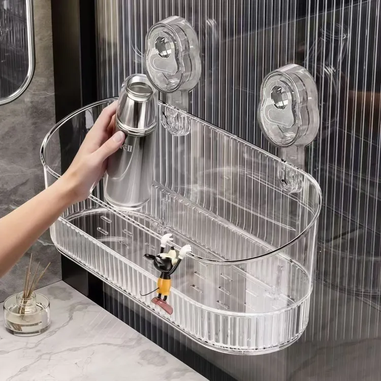 厨房卫生间强承重免打孔吸盘挂架调料瓶调味架家用实用置物架新品