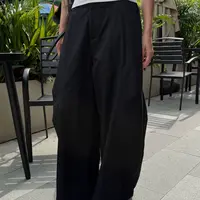 HELLOTANGO《松弛底牌》夏季轻薄廓形垂感百搭弯刀休闲裤85687#