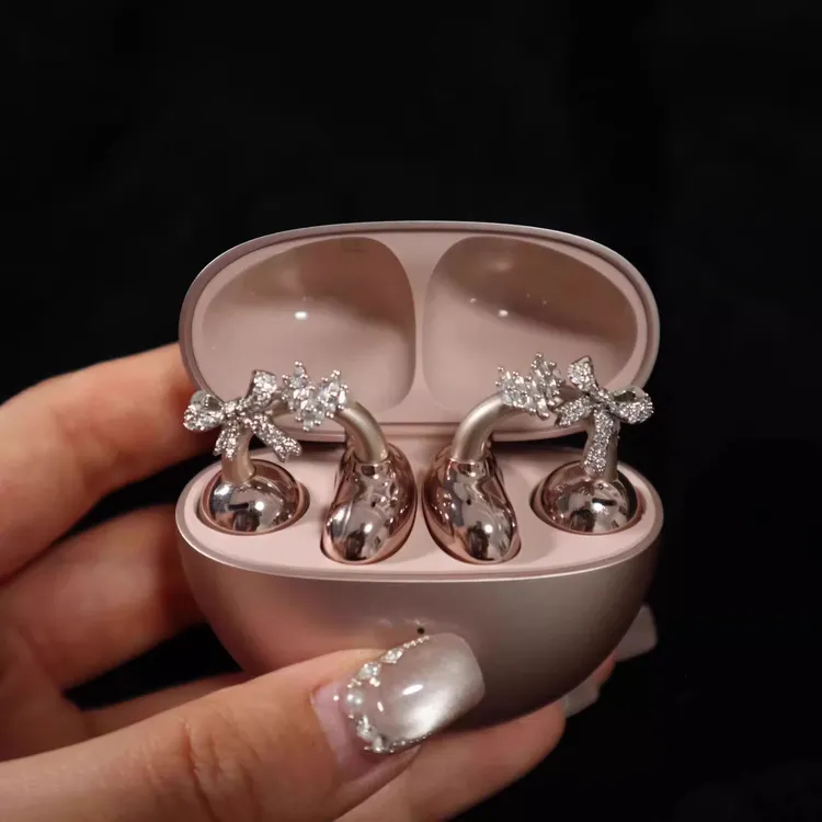 520新中式蝴蝶结爱心耳机夹女ins小饰品高级感耳机夹适freeclip2