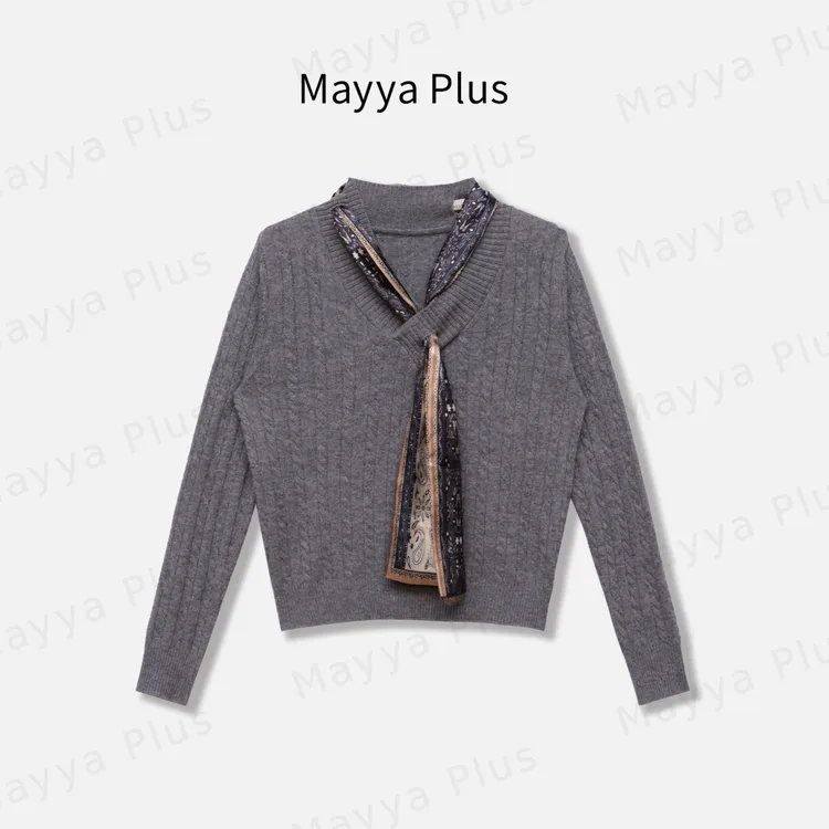 【剧场】Mayya Plus麦芽定制设计感流光风针织衫百搭上衣32537305AB