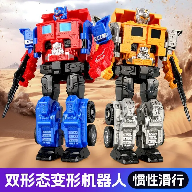 儿童变形金刚汽车人玩具手办机器人大黄蜂滑行警车男孩模型3-6岁