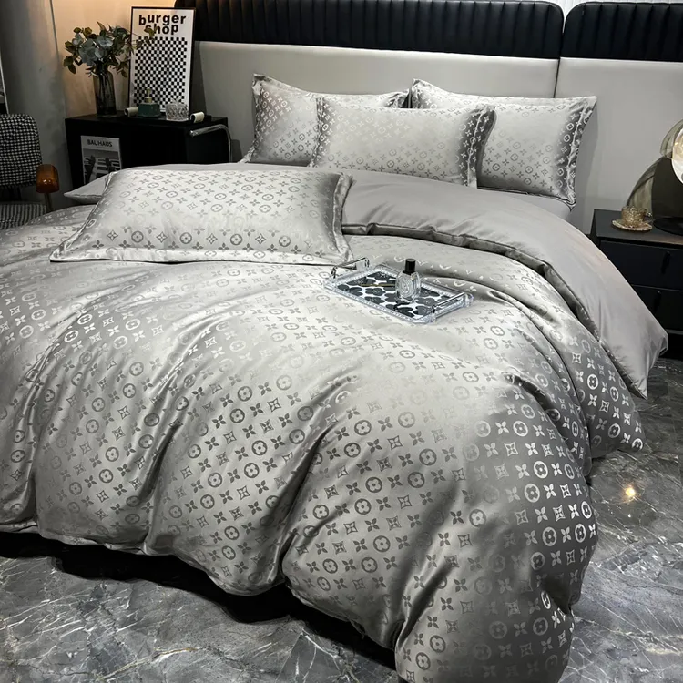 爆款A类欧式轻奢贡缎提花磨毛被套床单床品套件亲肤舒适透气丝滑9