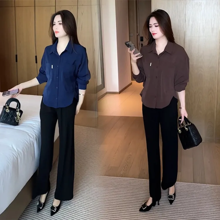 早春穿搭衬衫休闲时尚洋气气质显瘦减龄女神上衣长袖衬衣春秋