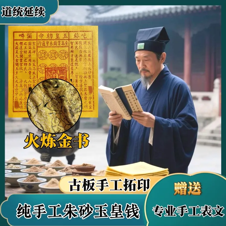 【正统传人手作】正宗纯手工拓印玉皇通宝玉皇钱万贯钱送表文寒衣节