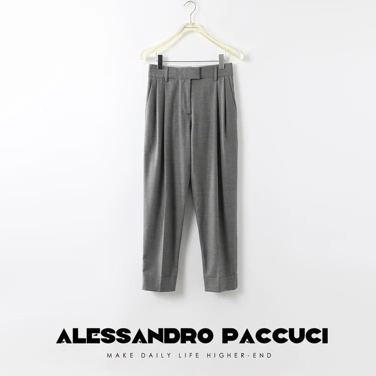 AP洛哥22158X 羊毛极简微弹百搭西装裤