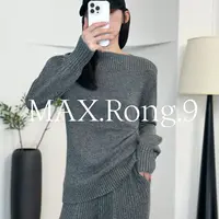 MAX.Rong.9【设计师】上衣 金银丝纱线柔软亲肤一字领上衣 185C
