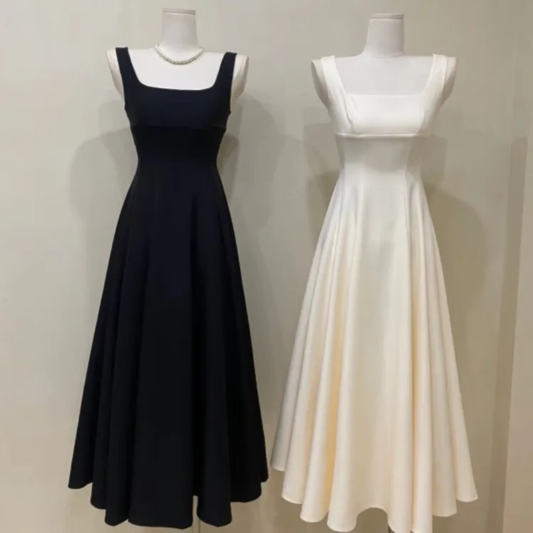 西本自制高级感巨显瘦背心裙2025新款长款连衣裙时尚气质大摆长裙