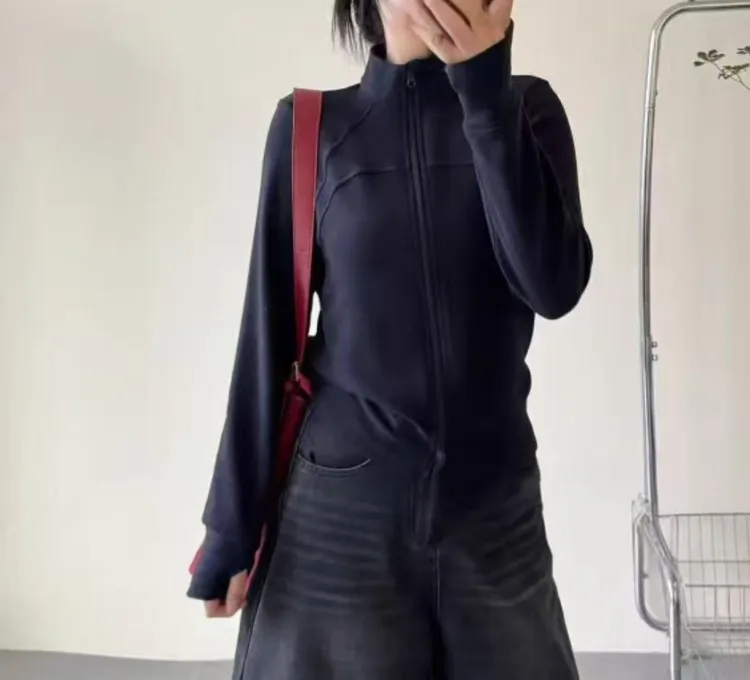 【姚姐定制】美式拉链立领加绒加厚显瘦开衫外套