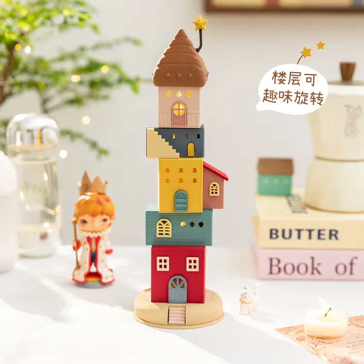 阿楹 可爱卡通房屋玄关电视柜装饰品摆件发光圣诞生日礼物送女生