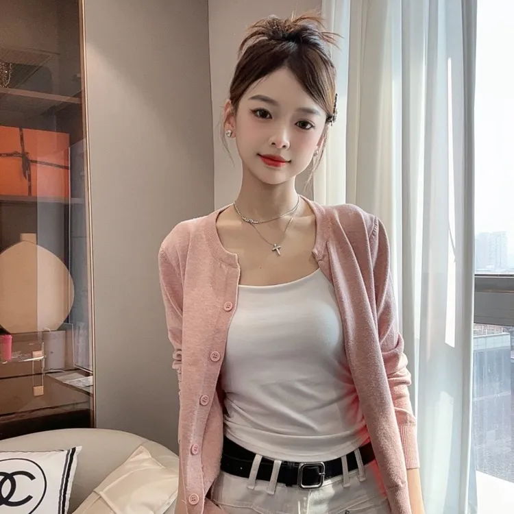 【现货】两小吱《香草奶盖》秋冬款百搭软糯糯针织开衫上衣毛衣B4-10