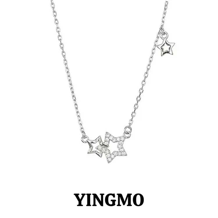 铜合金项链 铜合金项链小众首饰项链银色项链时尚锁骨链禁欲系