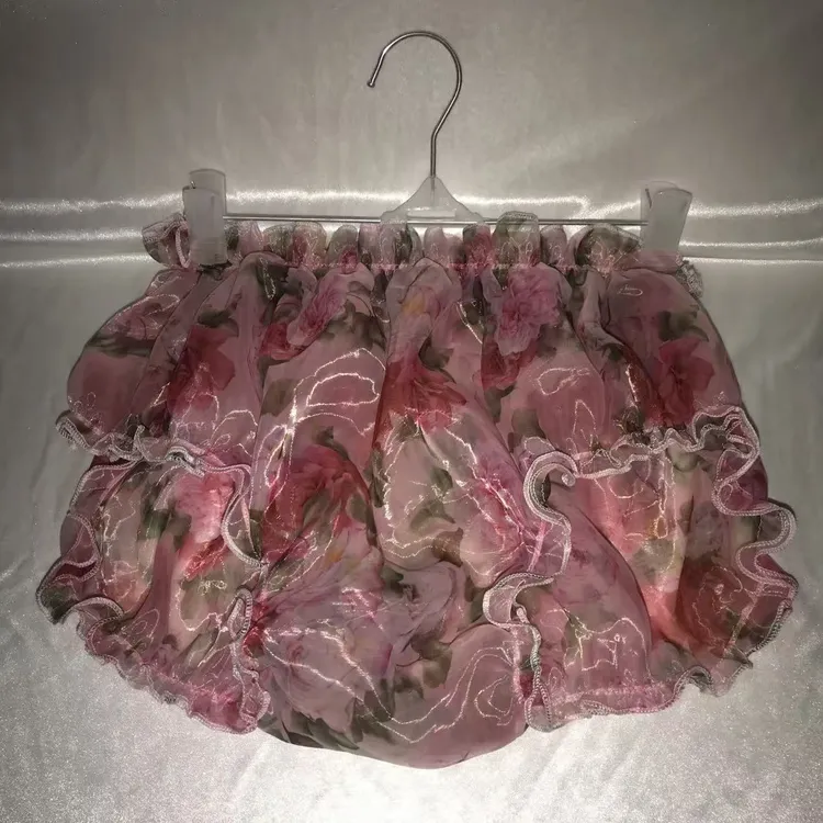 法式碎花欧根纱双层爆款无痕三角裤