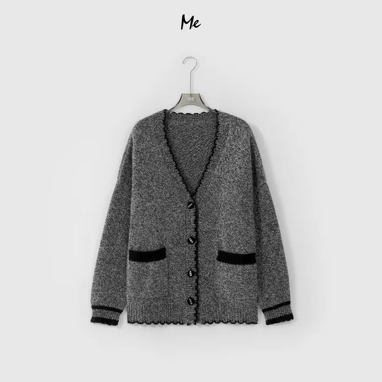 ME【锁针开衫】秋冬时尚百搭休闲设计师新款毛衣外套MEQC1767