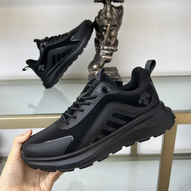 2025高品质男士秋冬皮面时尚休闲鞋舒适轻便软底潮流轻奢运动男鞋