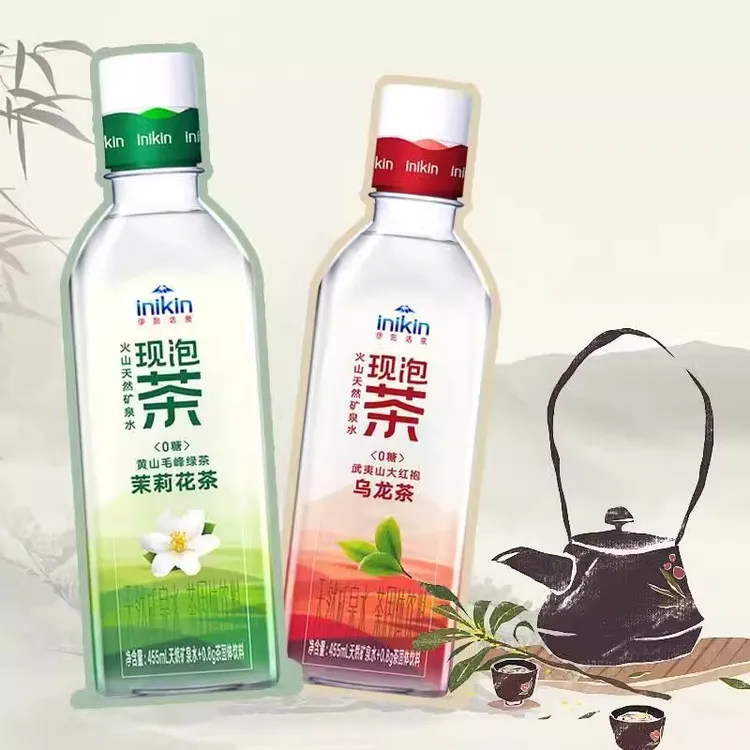 伊刻活泉现泡茶茉莉花茶无糖原味茶饮品450ml零糖0糖植物茶饮料