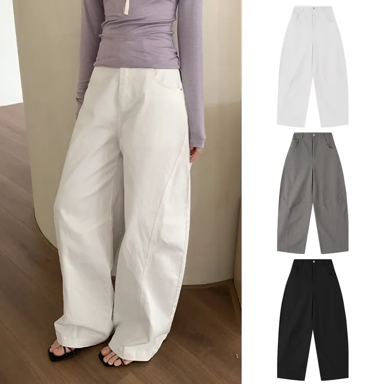 Miss sumeyY3915自制显瘦香蕉镰刀裤子女早秋新款立体剪裁休闲裤