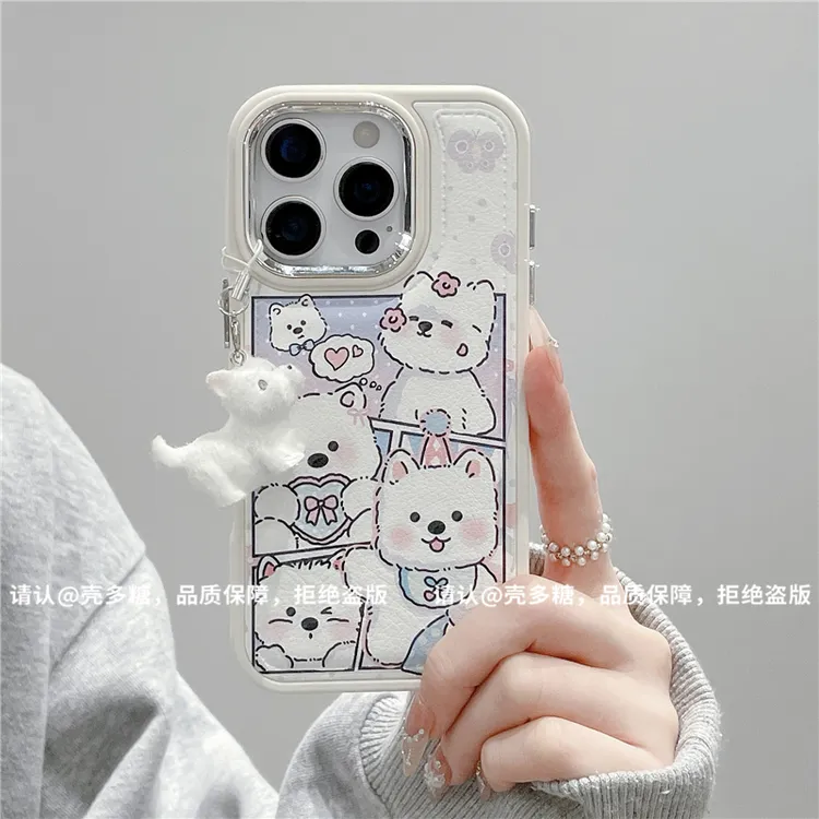 电镀镜框皮纹鼓包适用苹果16/iPhone手机壳新款15promax防摔14/13