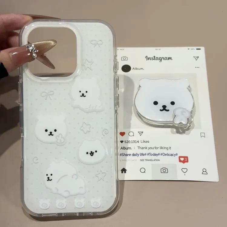 趴地小熊适用苹果iphone小米15/14/13promax防摔vivo华为oppo