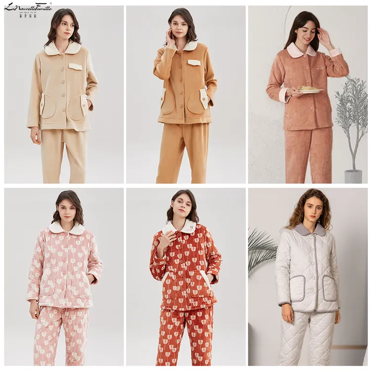 【新世家族】时尚女休闲长袖家居服套装冬季睡衣女款爆款2025新款