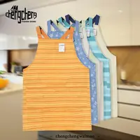 多用途中长款简约系带围裙无袖厨房家居做饭罩衣S268（拍一发二）