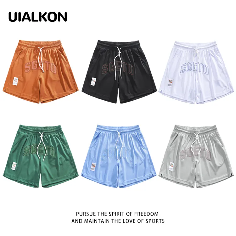 UIALKON男士美式运动宽松街头百搭训练健身抽绳速干篮球短裤夏季