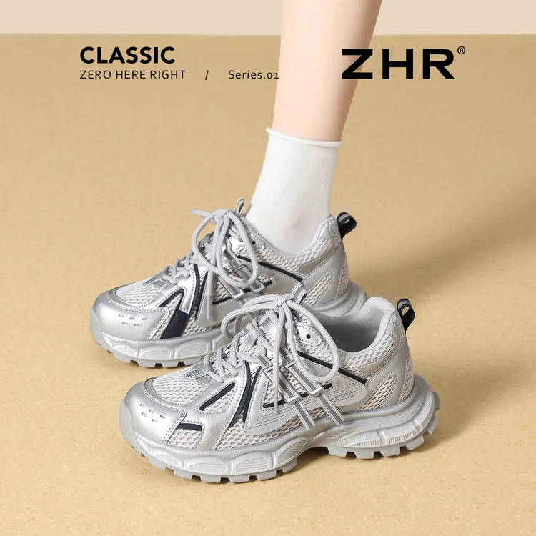 ZHR/则则厚底老爹鞋女款秋季鞋子女ins潮牌百搭内增高休闲运动鞋