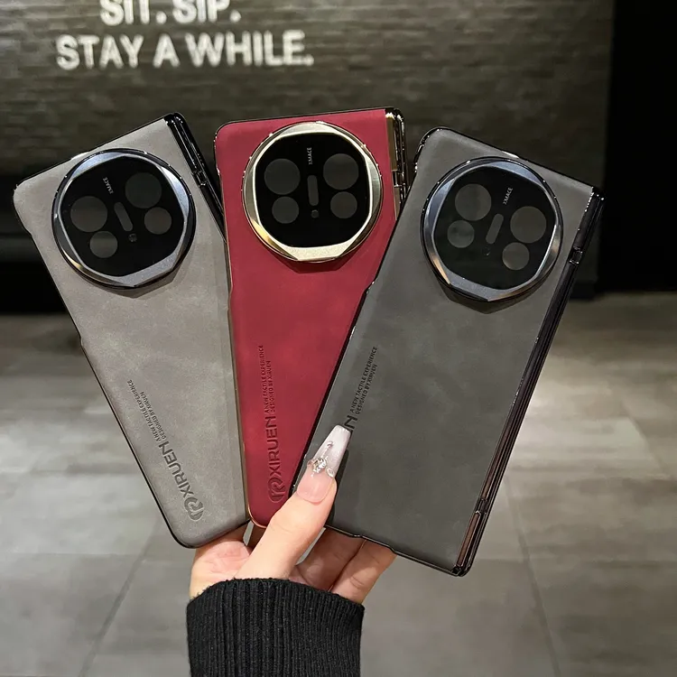 华为matex5新款x5典藏羊巴皮全包四角防摔折叠屏x5华为手机壳