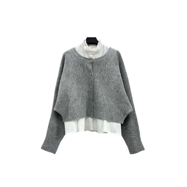 S·DEER圣迪奥冬季新款百搭时尚设计师两件套针织衫S254Z1402