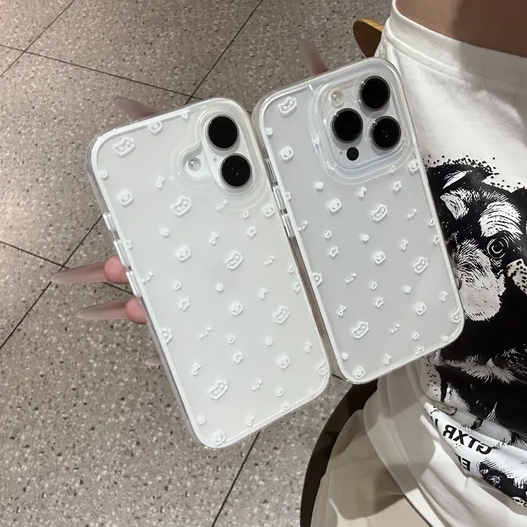 可爱KT猫小鱼适用于苹果16手机壳iPhone15透明11大孔二合一13软12
