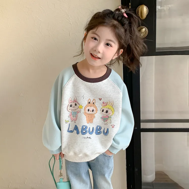 儿童宽松休闲上衣女童秋装新款卫衣宝宝秋季衣服韩版小童洋气秋款