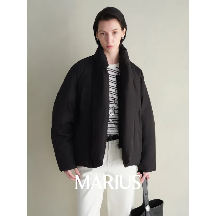 MARIUS“热气球”轻量感高领嵿级 90 白鹅绒防钻绒户外短款羽绒服
